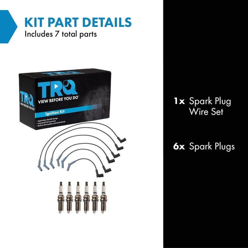 TRQ Spark Plug Kit 6 Piece Iridium Spark Plugs Compatible with 2001-2007 Ford Taurus 2001-2005 Mercury Sable - Image 2